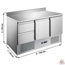 TABLE FRIGO. COMPACT 3 PORTES GN1/1 380L