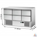 TABLE FRIGO. COMPACT 3 PORTES GN1/1 380L