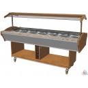 Buffet bar chauffant capacité 4 GN1/1-1550x900xh850-1350