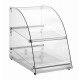 Vitrine en verre 3 étages neutre pour buffet 405X335XH650