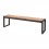 Bancs industriels en acier et acacia L160 cm (lot de 2)