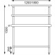 Tables inox avec 4 étagères  1200x600xh1500