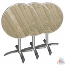 Table bistro ronde bois/alu  Ø 600 H 720 mm