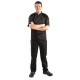 Veste de cuisine mixte manches courtes noir 6 TAILLES