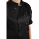 Veste de cuisine mixte manches courtes noir 6 TAILLES