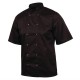 Veste de cuisine mixte manches courtes noir 6 TAILLES