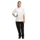 Veste de cuisine mixte manches courtes noir 6 TAILLES