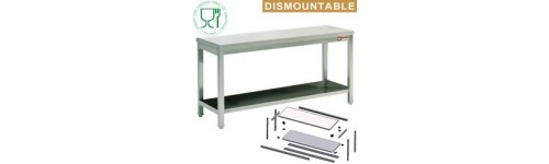 Table SRA en kit inox avec sous-tablette 