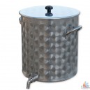 Cuve inox pour bières av robinet 25l  Ø 302 xh 365