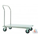 Chariot porte-bacs inox 57x97x103 cm. 4 roues