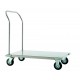 Chariot porte-bacs inox 57x97x103 cm. 4 roues