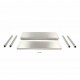 Table en kit inox avec sous-tablette 700x700xh900