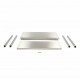 Table en kit inox central avec sous-tablette 700x700xh900