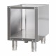 Soubassement inox ouvert, sur pieds réglables 400X700XH570