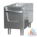 Soubassement inox ouvert, sur pieds réglables 400X700XH570