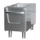 Soubassement inox ouvert, sur pieds réglables 400X700XH570