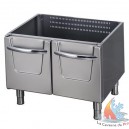 Soubassement inox av porte, sur pieds réglables 400X700XH570