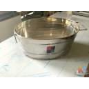 Bassine à Fond Plat Inox 45Lit  Ø 50 xh25 cm