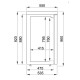 Arriere bar 1940x550xh950 3 portes, 500 litres