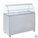 Meuble inox support vitrine  sur roulettes 1060x615xh1380