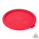 Couvercle rond rouge pour bac D 22.9 cm