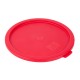 Couvercle rond rouge pour bac D 22.9 cm