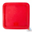 Couvercle rond rouge pour bac D 22.9 cm