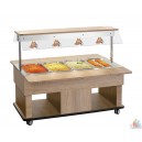 Buffet self service réfrigéré cap 4 GN1/1 1495X1250H1520 2 couleurs