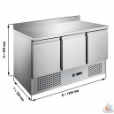 TABLE FRIGO. COMPACT 3 PORTES GN1/1 380L