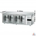 Arriere bar avec rebors ou sans 3 portes vitrée, L1795 x P700 x H950 mm