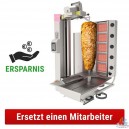 machine kebab 16 feux gaz 80 kg moteur au dessus  