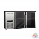 Arrir&egrave;re bar noir 2 portes vitr&eacute;e, 300 litres 1554x535x860