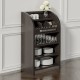 Armoire à couverts wengé-noir L55xP40xH105cm