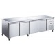 Table frigorifique ventilée, 4 portes, 550 litres - 2430x700xh880/900mm