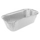 Barquette réctangulaire + couvercle  alu 1500 ml 24,9x12,8x7  cm par 100 pièces