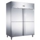 Armoire 4 portes frigorifique ventilée inox 1200 litres