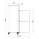 Armoire 4 portes +2°C/+8°C 1400 litres 1480 x 830 x 2010