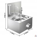 Lavabo de 50x40 cm avec un robinet mitigeur eau froid/chaude 
