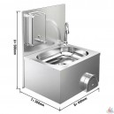 Lave-mains mural avec distributeur de savon 450 ml