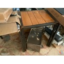Table fer et bois 60x55xh75cm