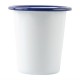 Gobelets émaillé fer blanc/bleu 350 ml Ø 8 xh 8 cm 6 pièces