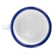 Tasse émaillé fer blanc/bleu 250 ml Ø 7xh7 cm 