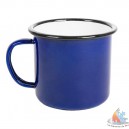 Tasse émaillé fer blanc ou bleu 350 ml Ø 8xh8 cm 