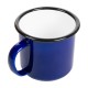 Tasse émaillé fer blanc/bleu 250 ml Ø 7xh7 cm 