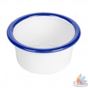 Ramequin émaillé fer blanc/bleu 60 ml Ø 7xh3.5 cm 12p