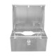 DISTRIBUTEUR HYGIENIQUE 21,5x11 CM. ARGENTE INOX 