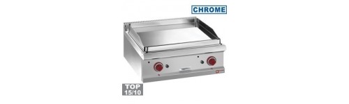 Plancha gaz acier ou chrome