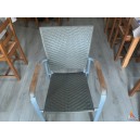 Fauteuil torsadé avec accoudoirs L56xp46xh64/88