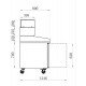 Table de préparation 2 portes GN 1/1, 240 litres + structure réfrigérée 5x GN 1/6 - 150 mm