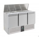 Saladette 3 portes av couvecle +2° +8°  L1370xP700xH870 mm